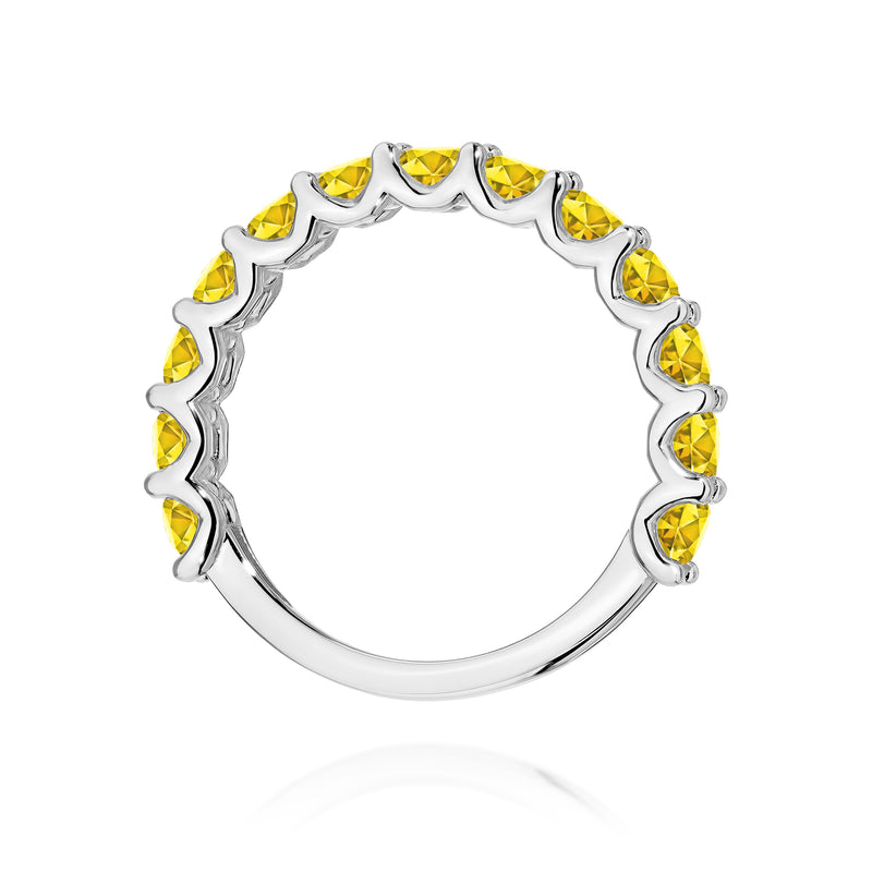 Inel Aur 14K cu Diamante Galbene de Laborator 1.30 ct, imaginea 11 din 12