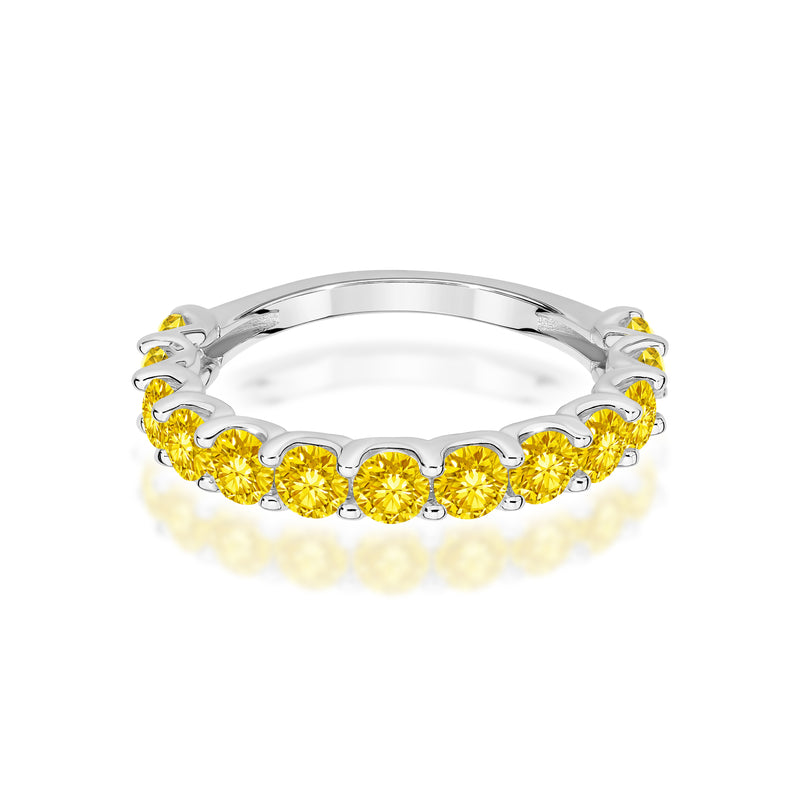Inel Aur 14K cu Diamante Galbene de Laborator 1.30 ct, imaginea 10 din 12