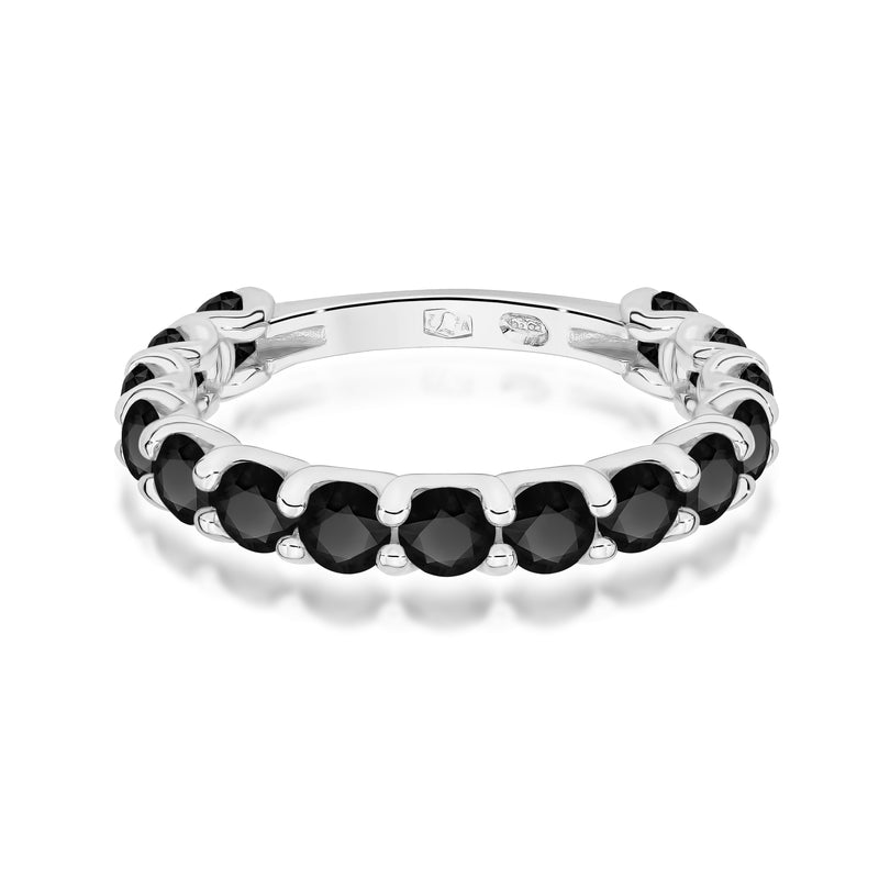 Inel Aur 14K cu Diamante Naturale Negre 1.80 ct, imaginea 10 din 12