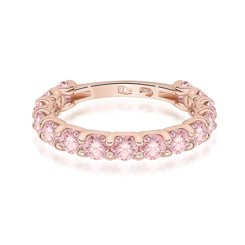 Inel Aur 14K cu Diamante Roz de Laborator 1.50 ct, imaginea 6 din 12