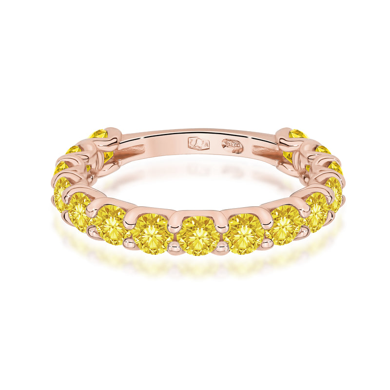Inel Aur 14K cu Diamante Galbene de Laborator 1.50 ct, imaginea 6 din 12