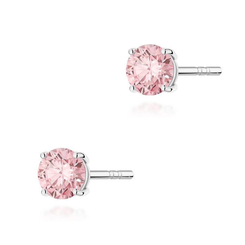Cercei Aur 14K cu Diamant Roz de Laborator 0.50 ct, imaginea 7 din 9
