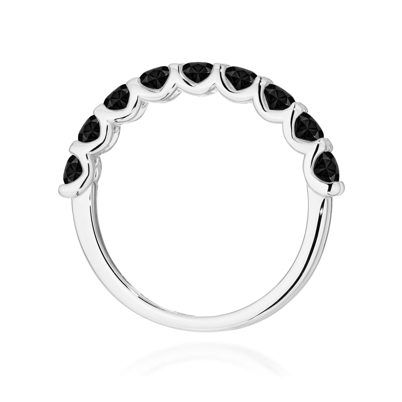 Inel Aur 9K cu Diamante Naturale Negre 1.08 ct, imaginea 7 din 8