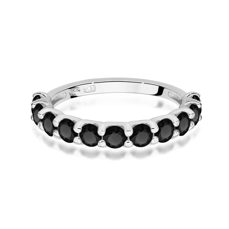 Inel Aur 9K cu Diamante Naturale Negre 1.32 ct, imaginea 6 din 8