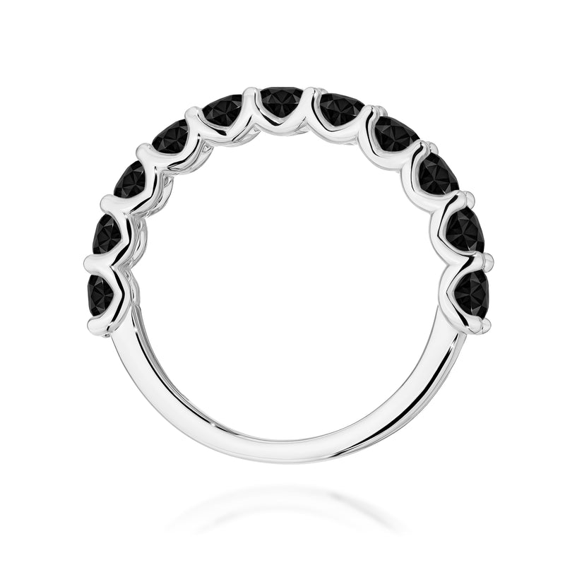 Inel Aur 9K cu Diamante Naturale Negre 1.32 ct, imaginea 7 din 8