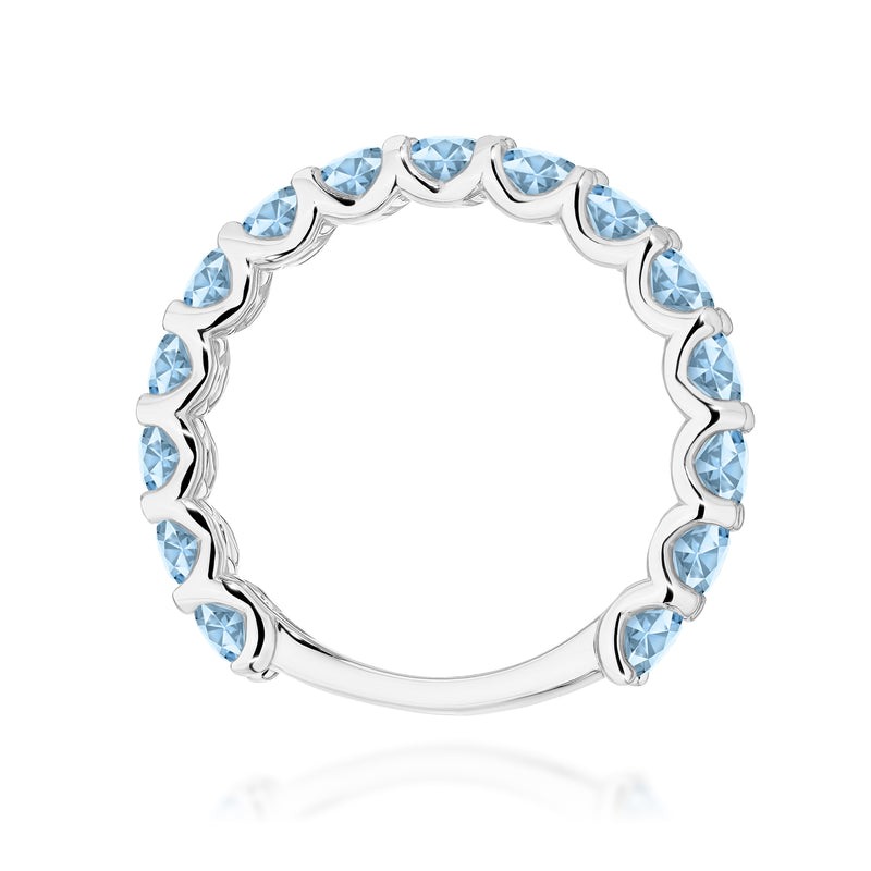 Inel Aur 9K cu Diamante Albastre de Laborator 1.50 ct, imaginea 7 din 8