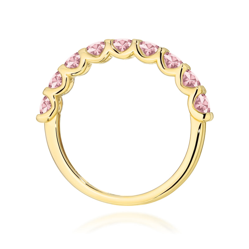 Inel Aur 9K cu Diamante Roz de Laborator 0.90 ct, imaginea 3 din 8
