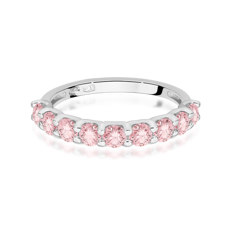Inel Aur 9K cu Diamante Roz de Laborator 0.90 ct, imaginea 6 din 8