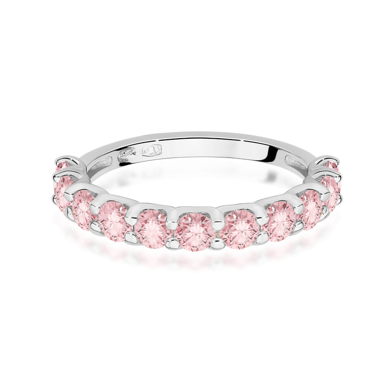 Inel Aur 9K cu Diamante Roz de Laborator 1.10 ct, imaginea 6 din 8