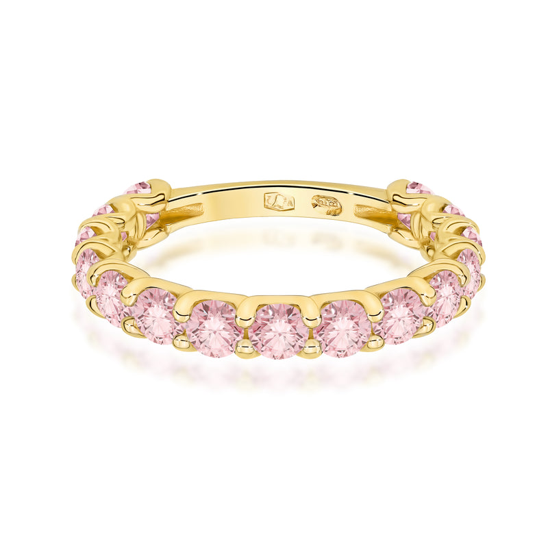 Inel Aur 9K cu Diamante Roz de Laborator 1.50 ct, imaginea 2 din 8