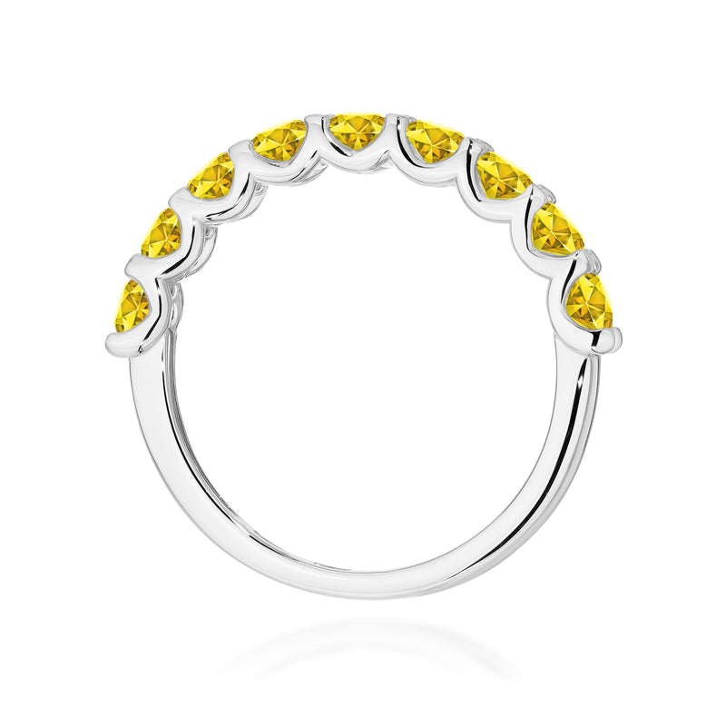 Inel Aur 9K cu Diamante Galbene de Laborator 0.90 ct, imaginea 7 din 8