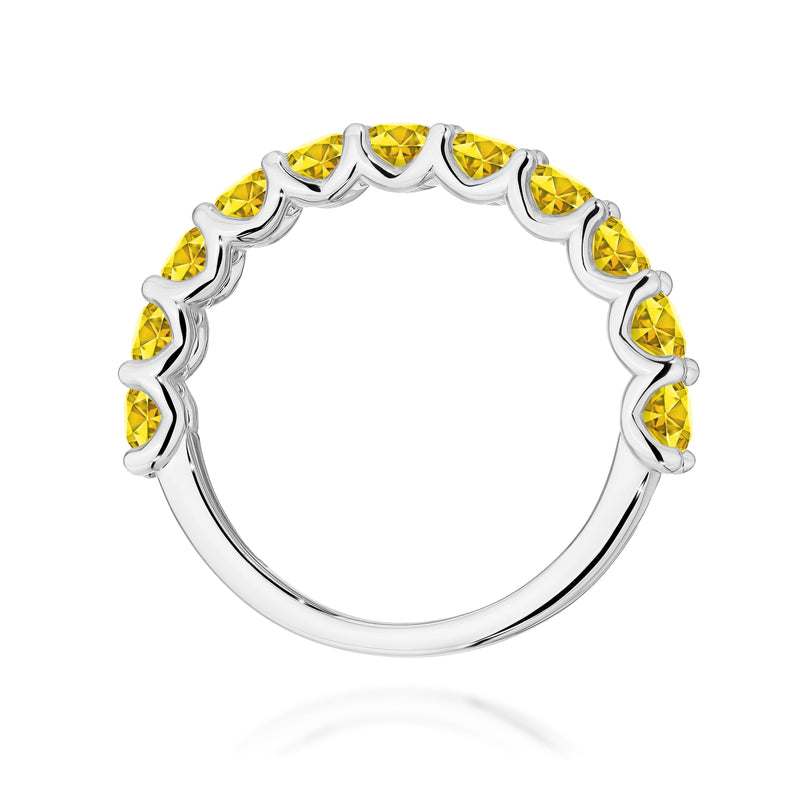 Inel Aur 9K cu Diamante Galbene de Laborator 1.10 ct, imaginea 7 din 8