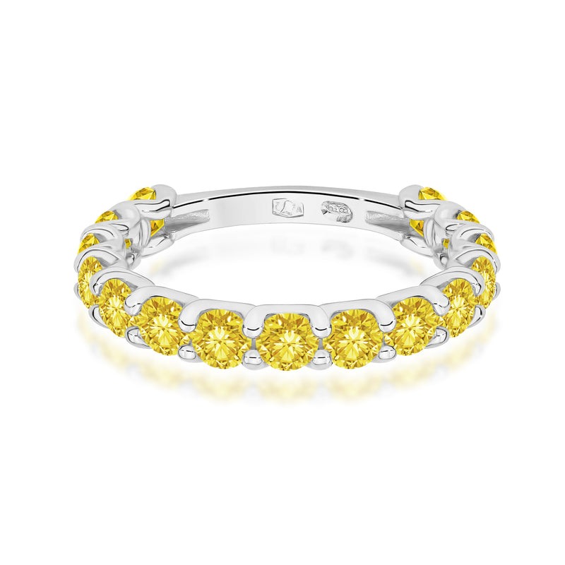 Inel Aur 9K cu Diamante Galbene de Laborator 1.50 ct, imaginea 6 din 8