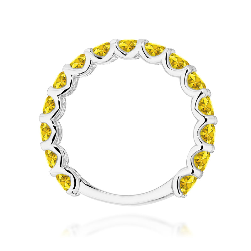 Inel Aur 9K cu Diamante Galbene de Laborator 1.50 ct, imaginea 7 din 8