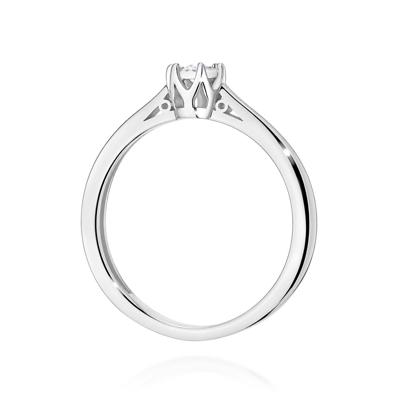 Inel Aur 14K cu Diamant Natural 0.05 ct, imaginea 11 din 12