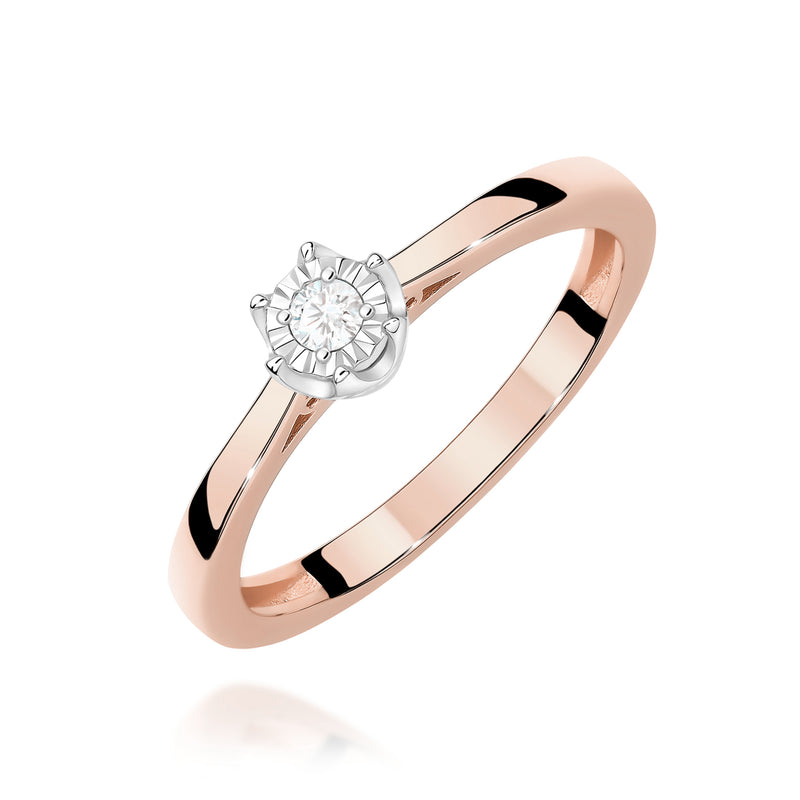 Inel Aur 14K cu Diamant Natural 0.05 ct, imaginea 5 din 12