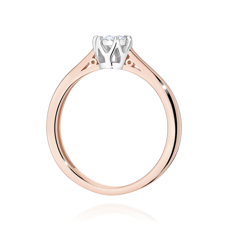Inel Aur 14K cu Diamant Natural 0.08 ct, imaginea 7 din 12