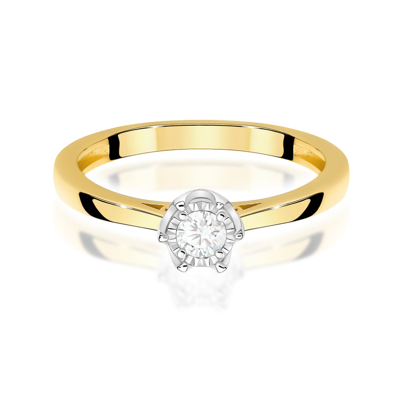 Inel Aur 14K cu Diamant Natural 0.20 ct, imaginea 2 din 12