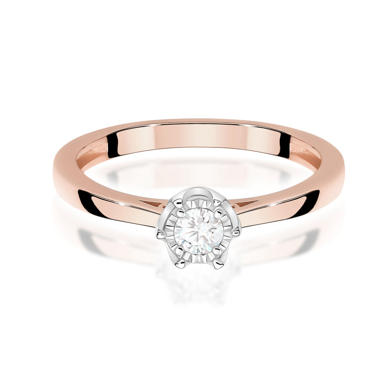 Inel Aur 14K cu Diamant Natural 0.20 ct, imaginea 6 din 12