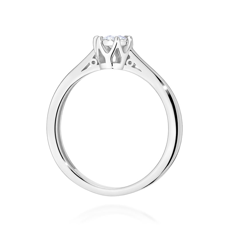 Inel Aur 14K cu Diamant Natural 0.08 ct, imaginea 11 din 12
