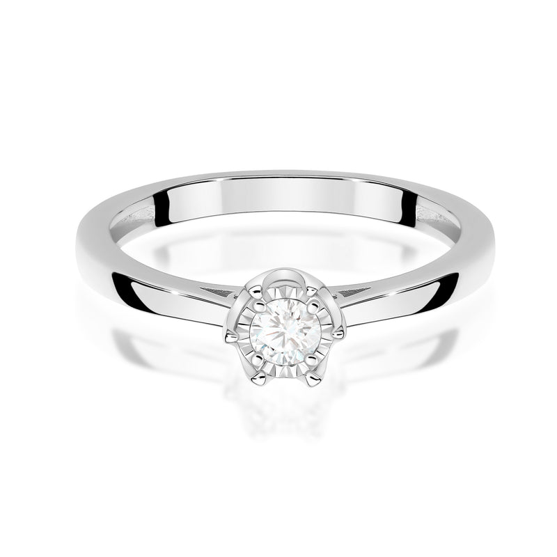 Inel Aur 9K cu Diamant Natural 0.05 ct, imaginea 6 din 8