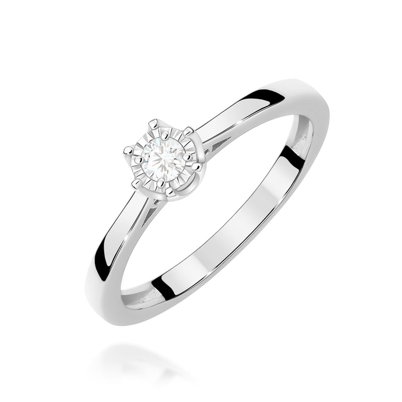 Inel Aur 9K cu Diamant Natural 0.15 ct, imaginea 5 din 8