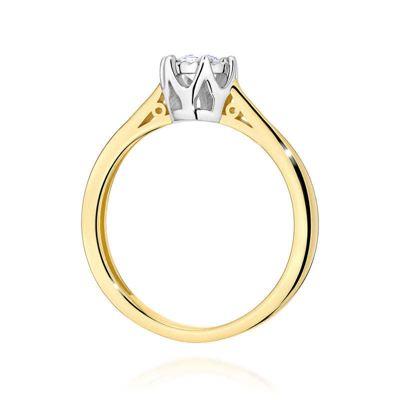 Inel Aur 9K cu Diamant Natural 0.20 ct, imaginea 3 din 8