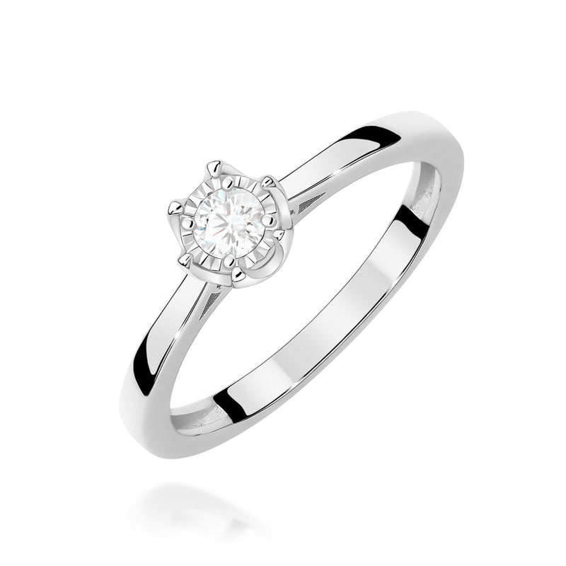 Inel Aur 9K cu Diamant Natural 0.20 ct, imaginea 5 din 8