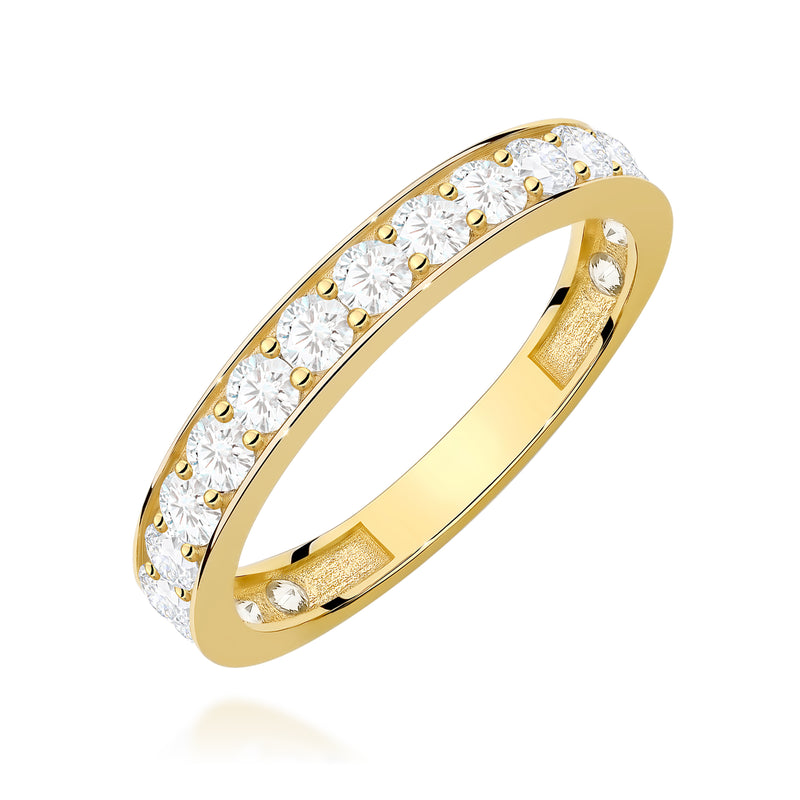 Inel Aur 9K cu Diamante de Laborator 0.76 ct — Aur galben